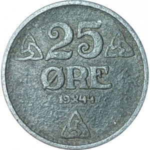 Norwegen  25 Öre - Reverse