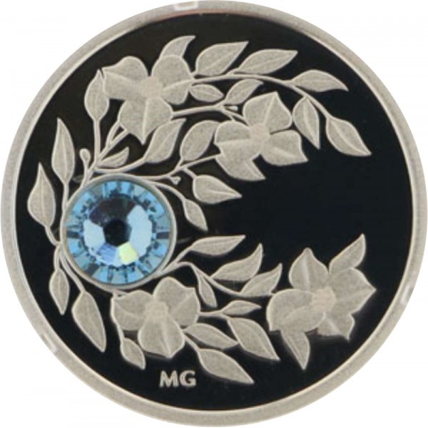 3 dollars , Canada (Birthstone - March. Aquamarine)