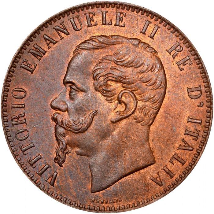 10 чентезимо 1862-1867 - Віктор Еммануїл II, Італія