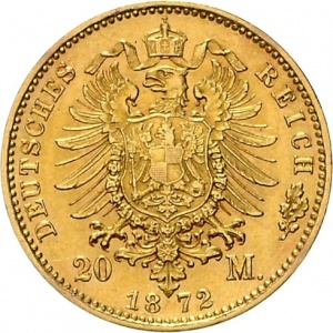 Deutsches Kaiserreich 20 Mark - Reverse