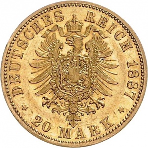 Deutsches Kaiserreich 20 Mark - Reverse