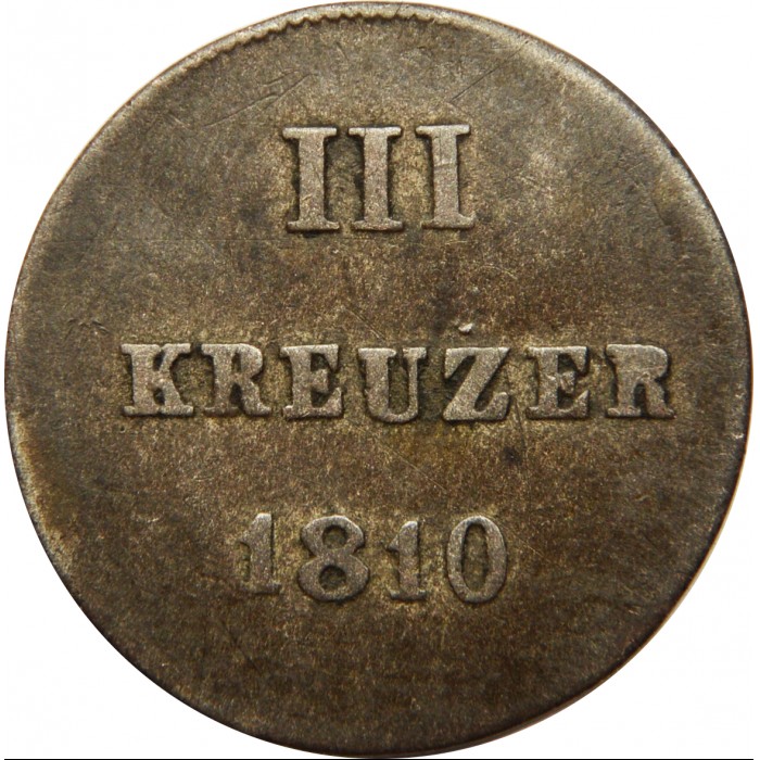 マーク3 9JA 3 kreuzer 1810 (Silver) - Frederick Augustus / Frederick William