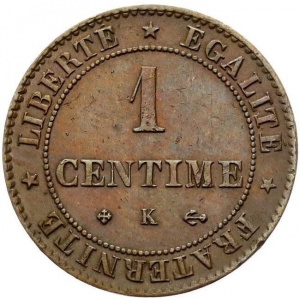 Frankreich 1 Centime - Reverse