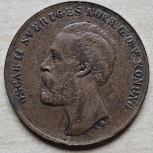 Шведска 1 ора - Obverse