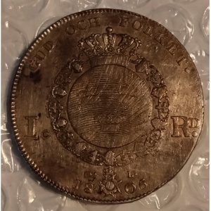Schweden  1 Riksdaler - Reverse