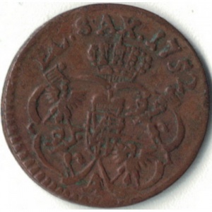 Lenkija 1 solidas 1752 - reverse