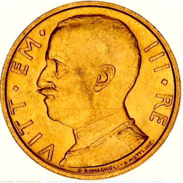 50 Lires Or Italie - Victor Emmanuel III - Trésor du Patrimoine