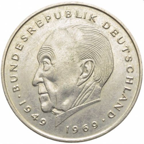 2 marki , Nemčija (Konrad Adenauer - 20. obletnica Zvezne republike (1949-1969)
)