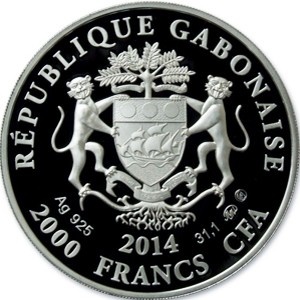 Gabón 2000 francos - Obverse