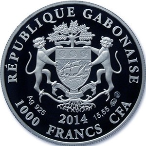 Gabon 1000 Frank - Obverse