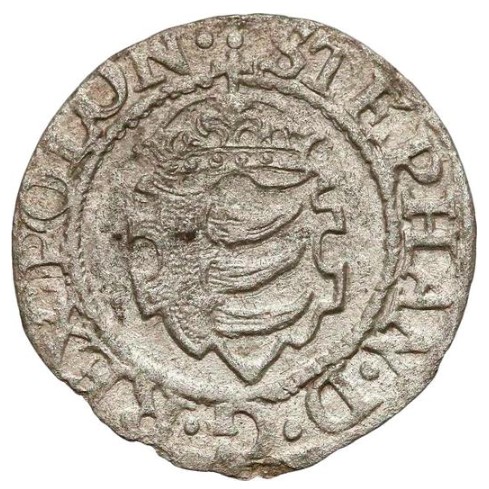 1 solid , Polsko (Batory arms on obverse)
