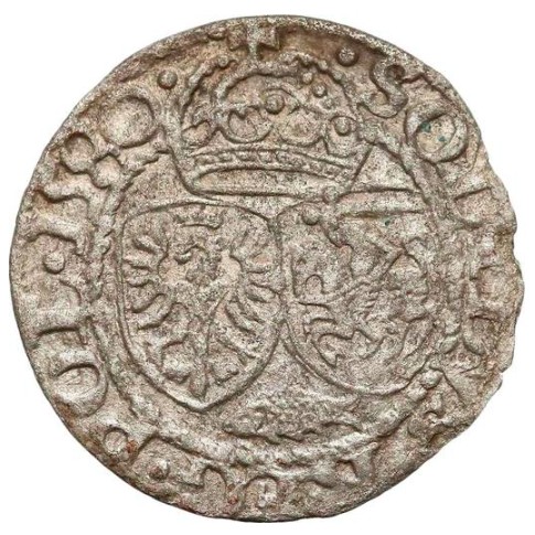 1 solid , Polsko (Batory arms on obverse)