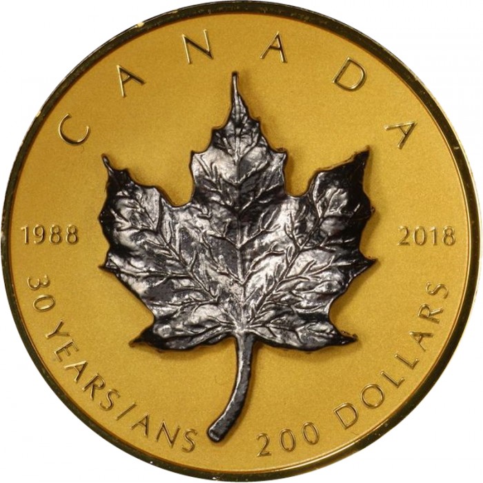 200 dollars , Canada (30th Anniversary - Silver Maple Leaf)