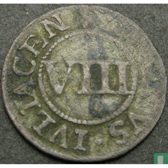 8 赫勒 , 於利希-貝格 (Rampant lion in the shield, lettering: "NVMMVS...")
