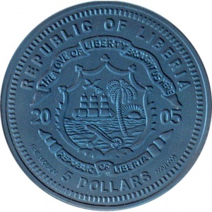 Libéria 5 dollars - Obverse