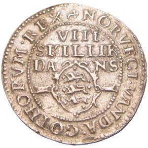 Dänemark  8 Schilling - Reverse