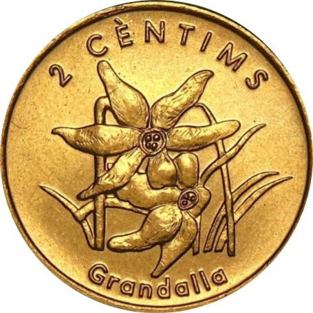 2 cèntims , Andorra (Grandalla (Narcissus poeticus))