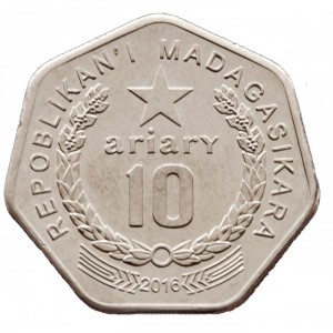 Madagaskar  10 Ariary - Obverse