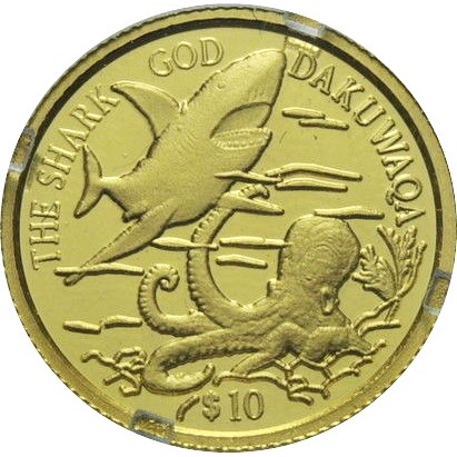 10 dolarů , Fidži (The Shark God Dakuwaqa)