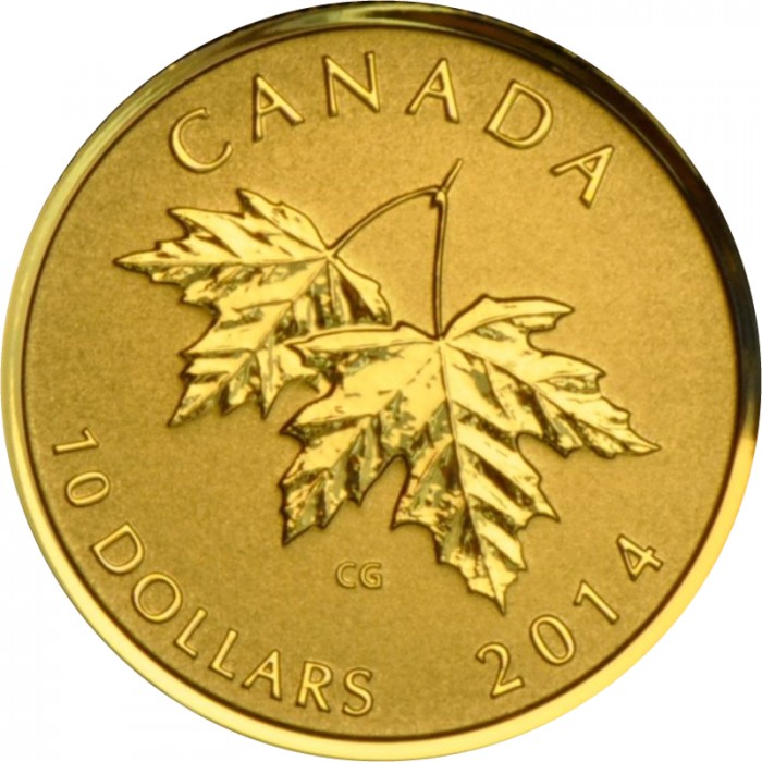 10 Dollar , Kanada (Ahornblatt /1. Bildnis von Elizabeth II./)