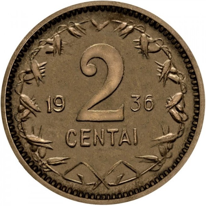 2 centas , Lituania