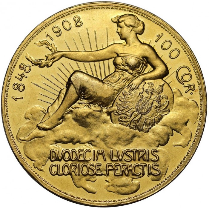 100 corona , Autriche (60ème anniversaire du règne)