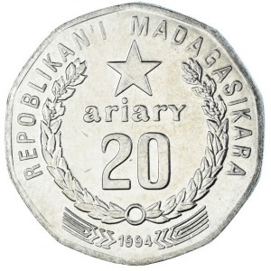 Madagaskar  20 Ariary - Obverse