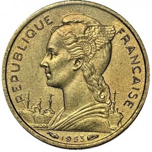 Madagaskar  10 Franken - Obverse