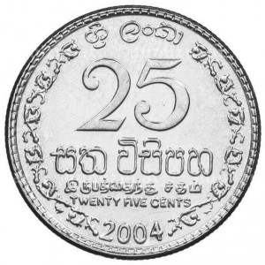 Sri Lanka 25 Cent - Reverse