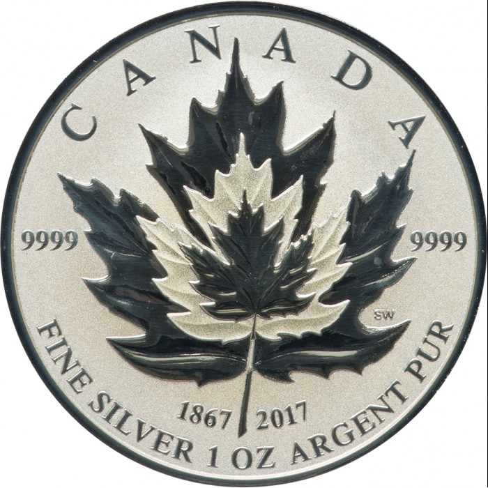 5 dollars , Canada (150th Anniversary of Canada - Maple Leaf Tribute)