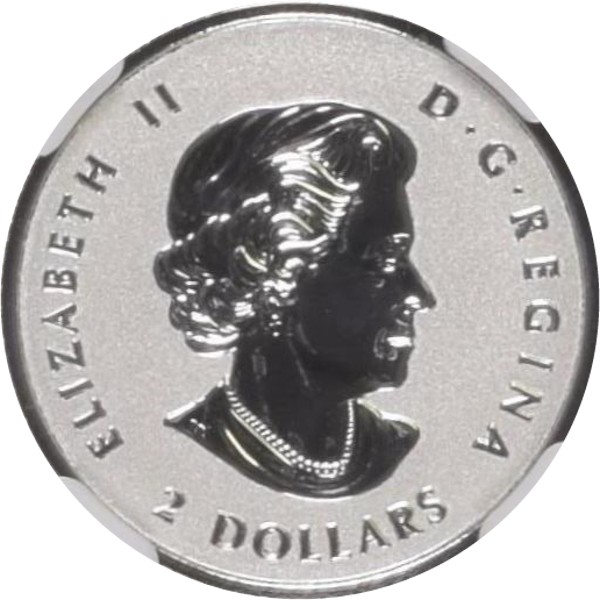 2 dollars , Canada (40th Anniversary - National Anthem "O Canada")
