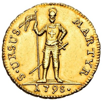 2 duplonai , Solothurnas