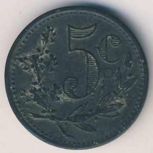 Algerien Notgeld 5 Centimes - Reverse
