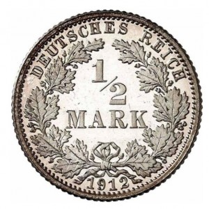 Deutschland ½ Mark - Reverse