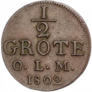 Oldenburg  ½ Grote - Reverse