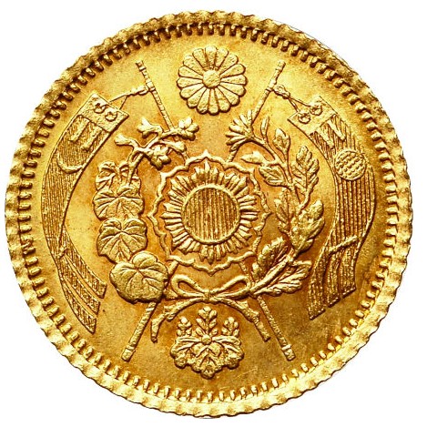 1 yen 1874 (Gold) - Mutsuhito, Japan
