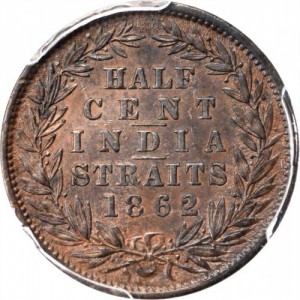 Průlivové osady ½ cent - Reverse