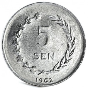 Indonesien 5 Sen - Reverse