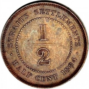 Průlivové osady ½ cent - Reverse