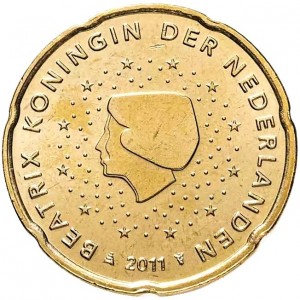 Нідерланди 20 євроцентів - Obverse