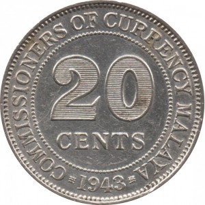 Malaya 20 Cent - Reverse