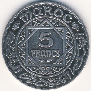 Marokko  5 Franken - Reverse