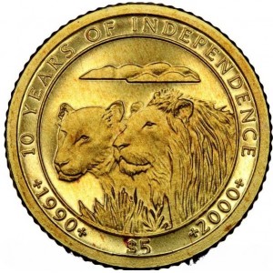 Namíbia 5 dollars - Reverse