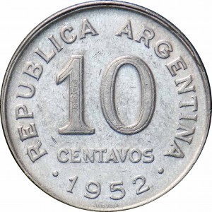 Аргентина 10 сентаво - Obverse