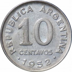 Аргентина 10 сентаво - Obverse