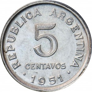 Аргентина 5 сентаво - Obverse