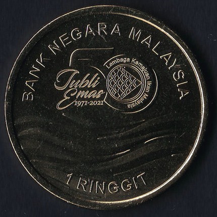 1 Ringgit , Malaysia (50-jähriges Jubiläum - Malaysisches Fischerei Entwicklungsbrett)