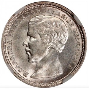 Guatemala ½ real - Obverse