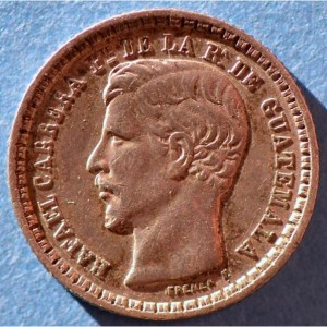 Guatemala ½ real - Obverse