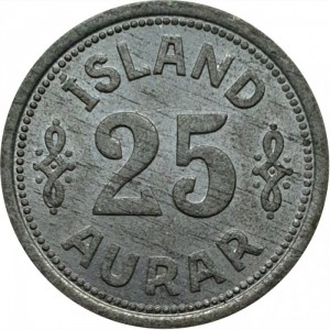 Island  25 Aurar - Reverse